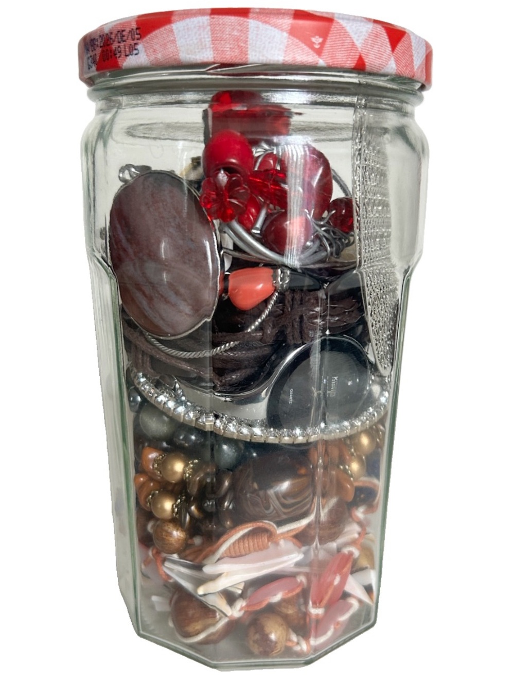 Mystery Jewelry Jar Lot All Wearable Necklaces Bracelets Earrings Brooches etc
